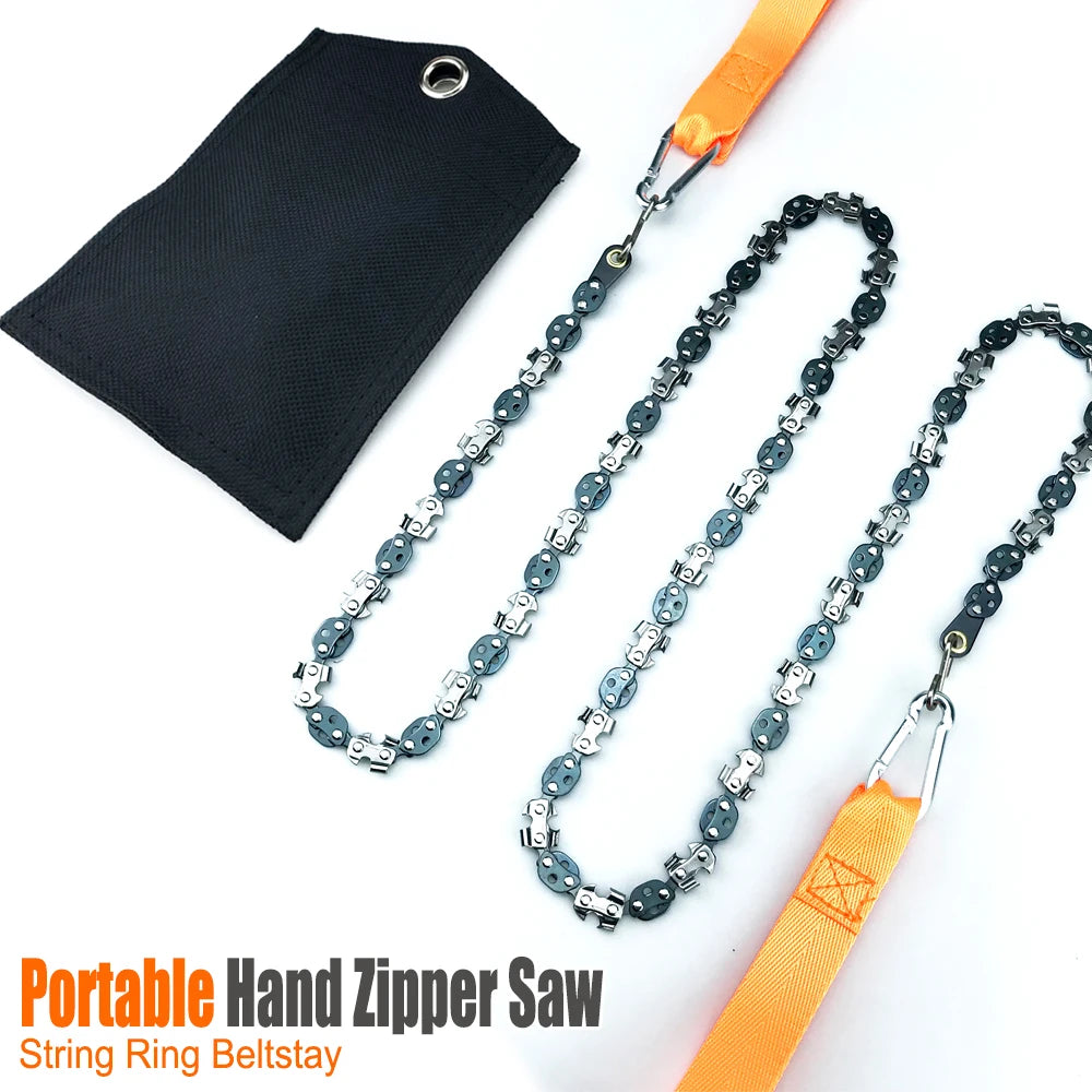 Portabel kedjesåg 53” – hopfällbar, 68 tänder, perfekt för camping & nödsituationer