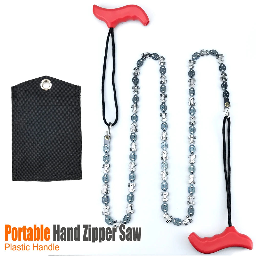 Portabel kedjesåg 53” – hopfällbar, 68 tänder, perfekt för camping & nödsituationer