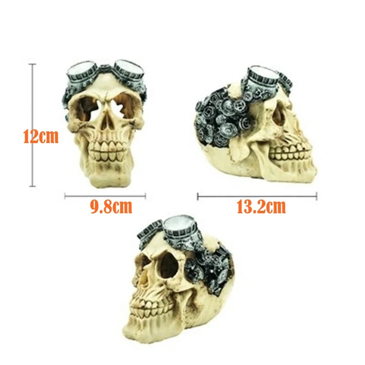 🐍 Mystisk Dödskallegrotta – Dekoration för Akvarium & Reptilterrarium