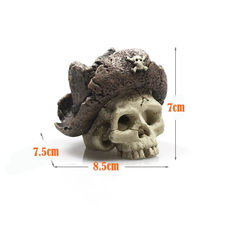 🐍 Mystisk Dödskallegrotta – Dekoration för Akvarium & Reptilterrarium