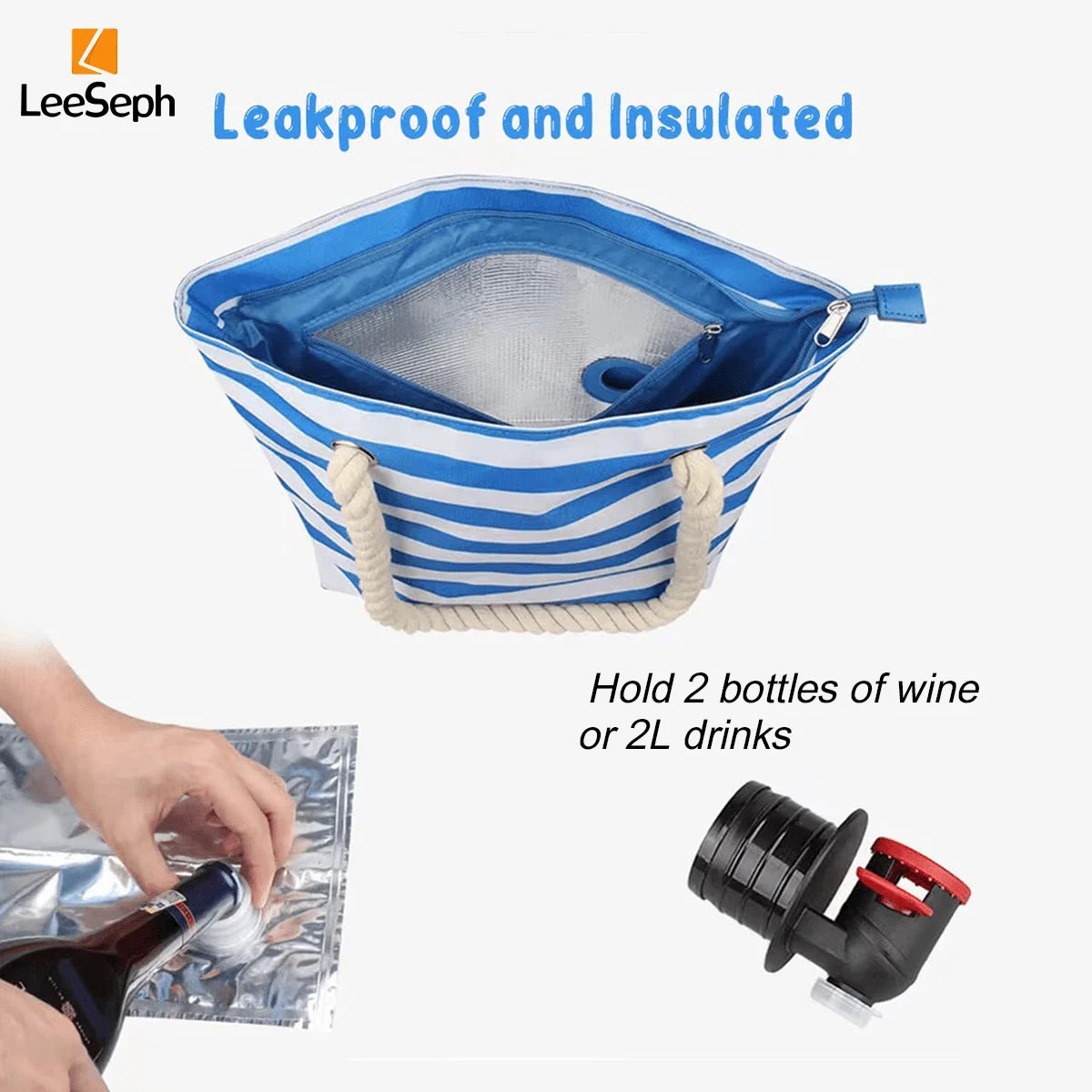 Portabel Vinväska med Dold Hällfunktion – Perfekt för resor, strand, middag och camping